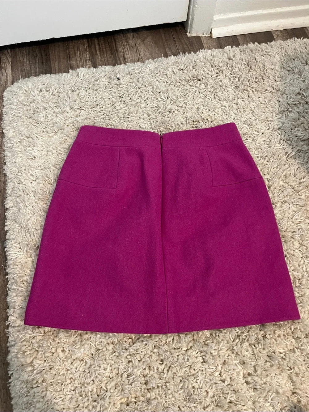 J. Crew Magenta Wool Mini Skirt